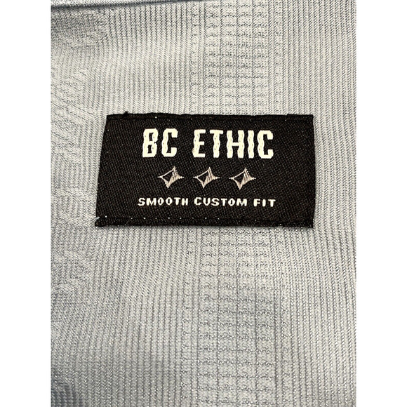 BC ETHIC Lounge Short Sleeve Shirt Mens SZ L NEW Shimmery Blue Button Up - Picture 6 of 11